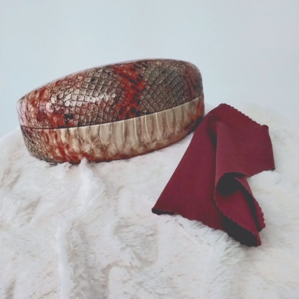 Snake print hard case for glasses